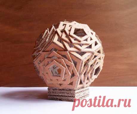 Geometric Cardboard Lamp