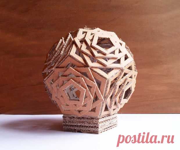 Geometric Cardboard Lamp