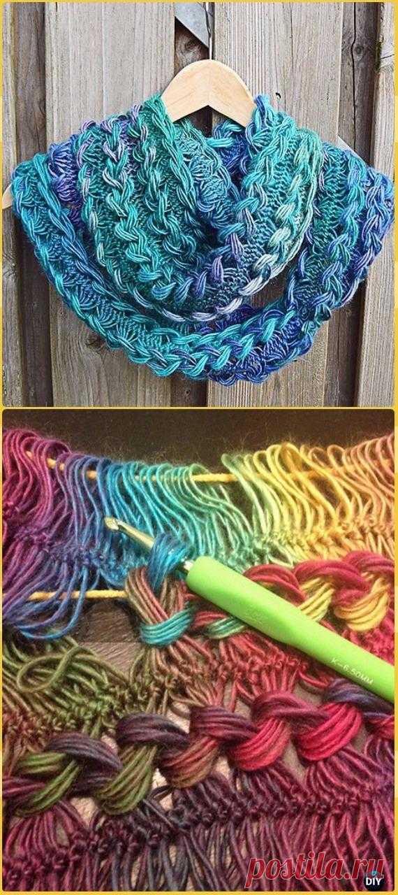 Crochet Infinity Scarf Cowl Neck Warmer Free Patterns & Instructions