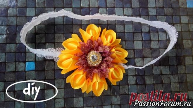 Повязка на голову с красивым цветком. Мастер-класс для начинающих - запись пользователя diylenamur (Lena) в сообществе Прочие виды рукоделия в категории Канзаши Здравствуйте, дорогие друзья!