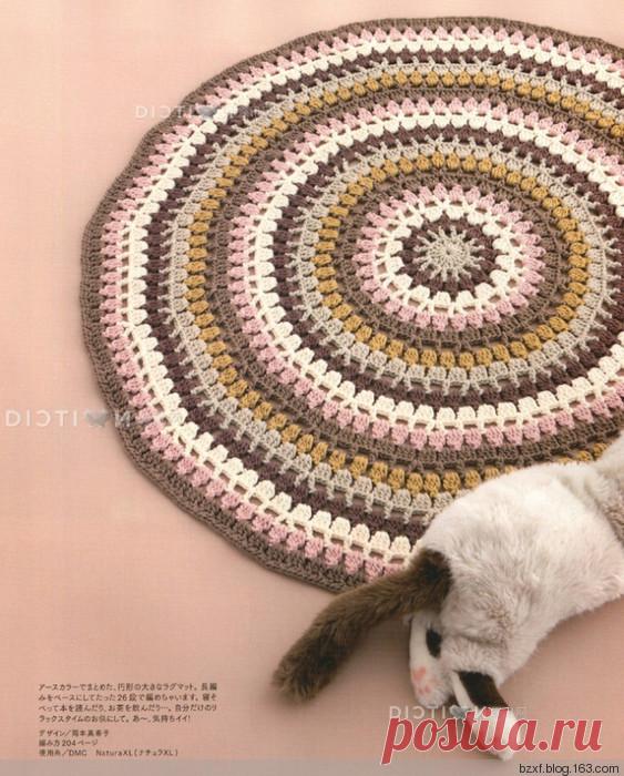Простой круглый коврик крючком. Схемы. / Обсуждение на LiveInternet - Российский Сервис Онлайн-Дневников