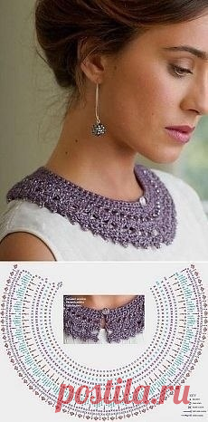 Красивые воротнички крючком