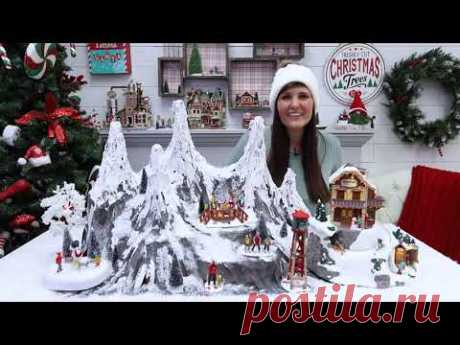 DIY Paper Mache Mountain Range Holiday Display w/ Lemax