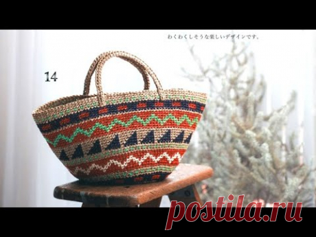 Три креативные сумки крючком с подбором схем из японского журнала🍓 crochet pattern.