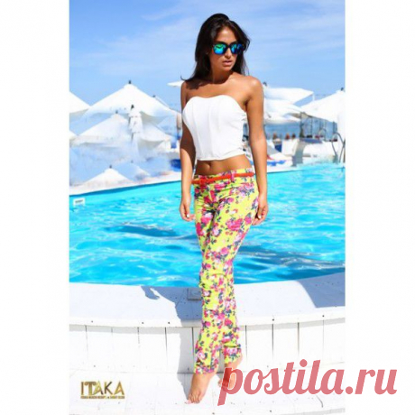 БРЮЧКИ  SPRING.ОСНОВА СТРЕЧ-КОТТОН &quot;FLOVER&quot;. ДЛИНА ИЗДЕЛИЯ 106 СМ. РАЗМЕР 1 (42-44), 2 (44-46).