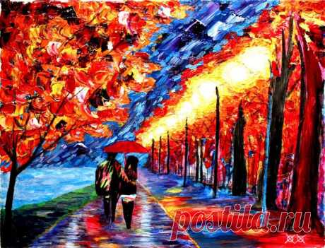 ♥ღ♥Слепой художник на ощупь создает красочные полотна. Восторг!♥ღ♥