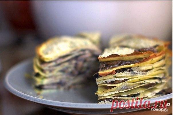 Грибной торт из блинов - пошаговый кулинарный рецепт на Повар.ру