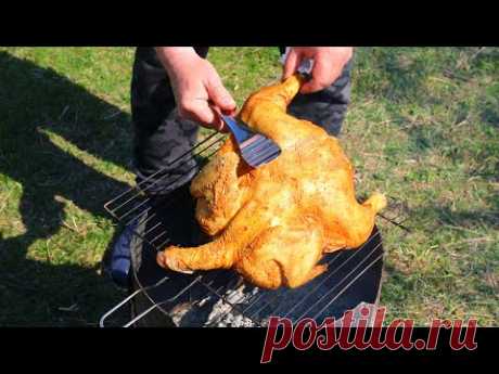 ВКУС НЕ ПЕРЕДАТЬ! Очень СОЧНАЯ КУРОЧКА ЦЕЛИКОМ на УГЛЯХ.