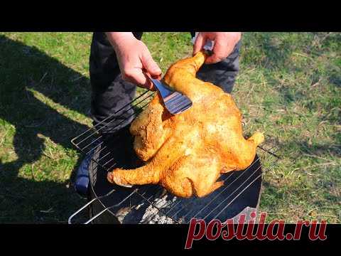 ВКУС НЕ ПЕРЕДАТЬ! Очень СОЧНАЯ КУРОЧКА ЦЕЛИКОМ на УГЛЯХ.