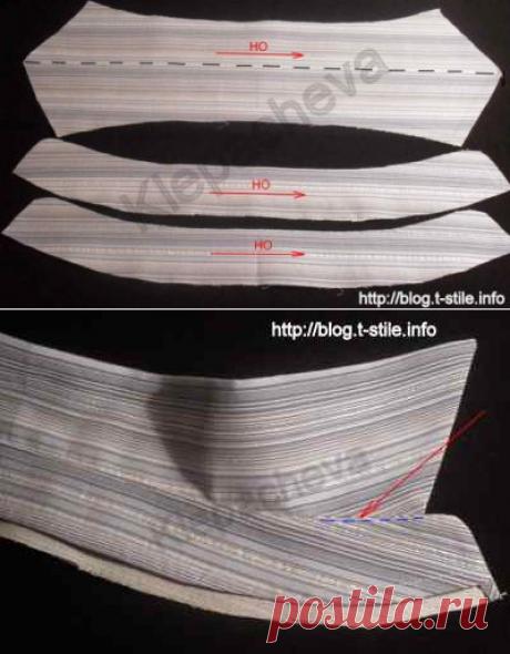 Блог "О шитье…" » Обработка рубашечного воротника с отрезной стойкой