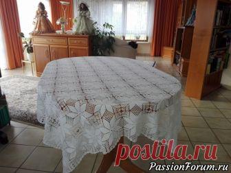 Рождественская скатерть готова! - запись пользователя Lydia Mittelstädt (Лидия Миттельштедт) в сообществе Вязание крючком в категории Вязаные крючком аксессуары