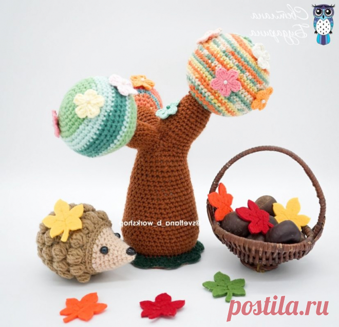 Амигуруми дерево крючком простая схема вязания с описанием
