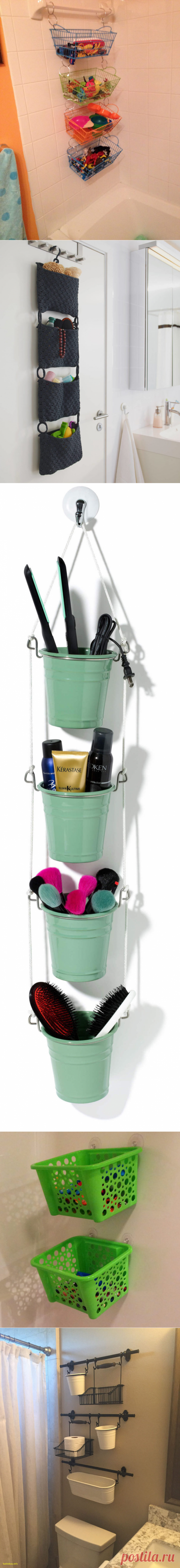 Умные идеи для хранения в маленькой ванной