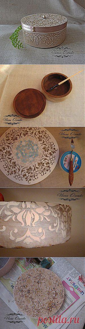 Шкатулочка рельефная "Кружевница" | Самоделкино