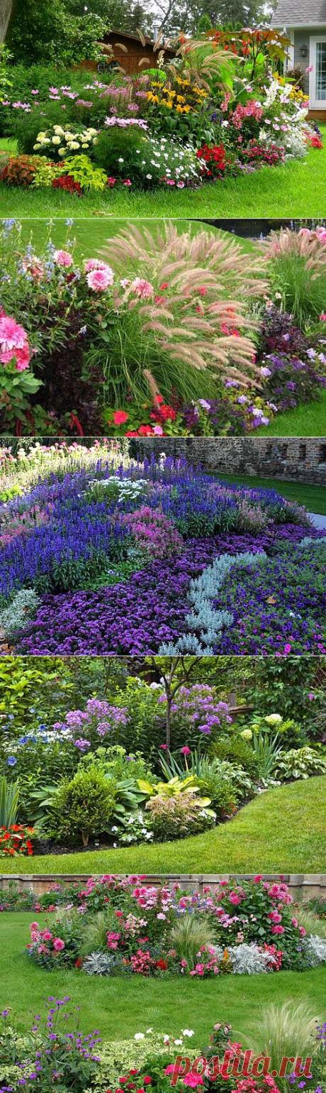 Секреты красивой клумбы своими руками: 50 фото