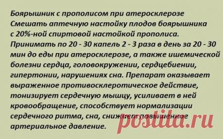 Боярышник с прополисом при атеросклерозе