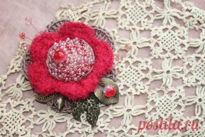 Вязаные броши | Клуб красоты и здоровья | Дзен