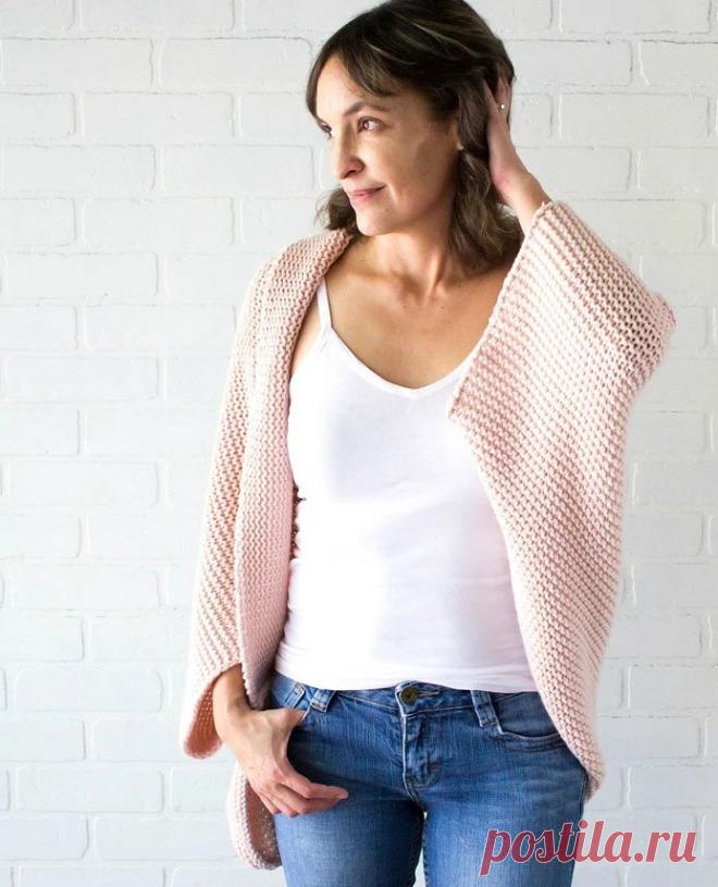 Кардиган-кокон без выкройки: мастер-класс — Мастер-классы на BurdaStyle.ru