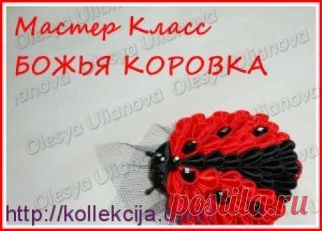 Канзаши - божья коровка | Своими руками — интернет журнал