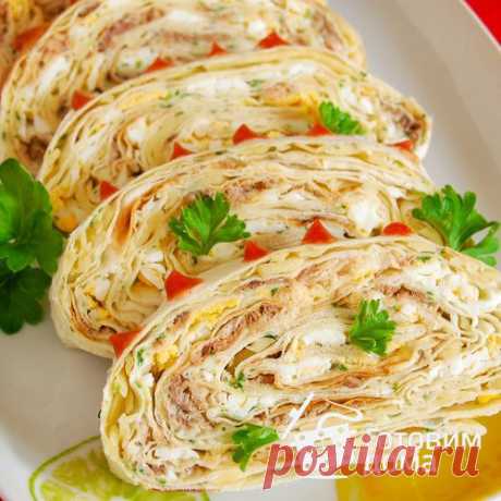 Рыбка в лаваше с сыром, чесноком и зеленью - пошаговый рецепт с фото на Готовим дома