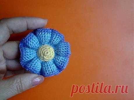 Вязаные цветы Урок 37 Free crochet flower pattern - YouTube
