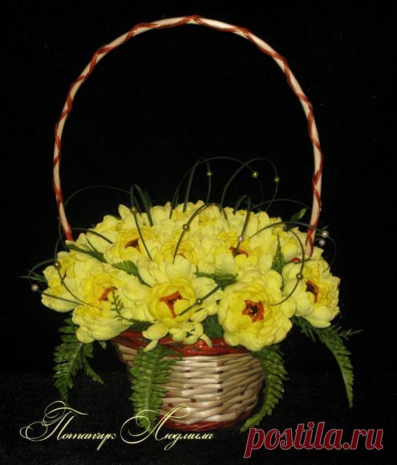 Свит-дизайн: хризантемы из конфет