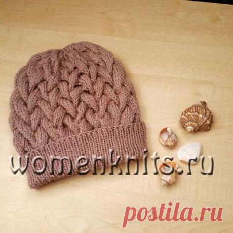 Вяжем шапочку с косами