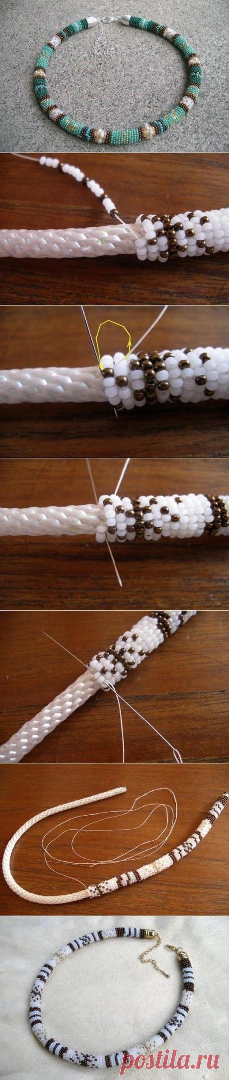 DIY : Make a Beaded Rope Necklace | BEADING
