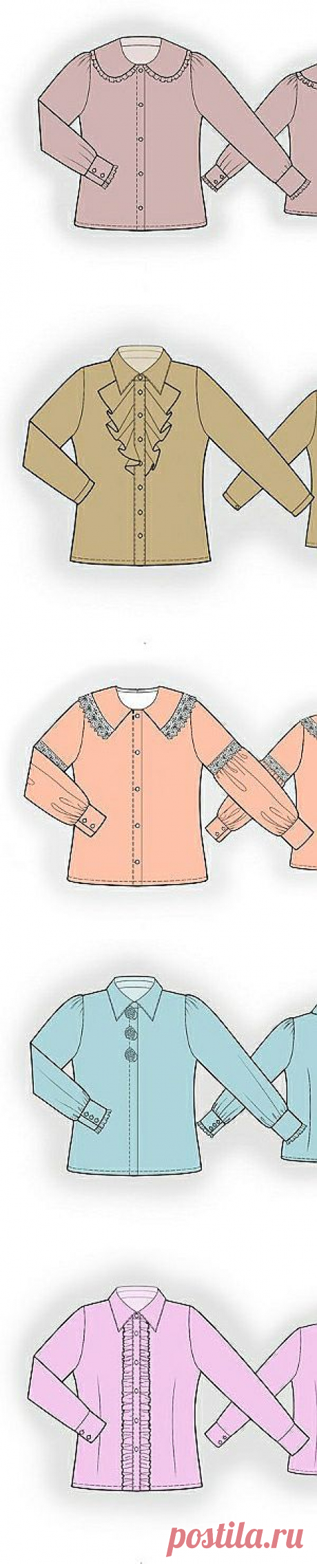 Выкройки на индивидуальные размеры
Выкройки детских блузок здесь https://latelye.ru/mod-p.php?t=3