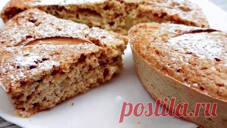 Легкая, полезная, низкокалорийная, вкуснейшая!Яблочный пирог из овсянки! Готовится легко и не отнимает много времени/БЕЗ муки,масла и сахара | Украсить стол | Дзен
