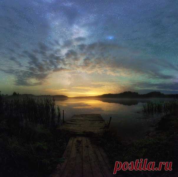 Около села Пантыл, Кировская область. Автор фото: Михаил Устюжанин. Доброй ночи.