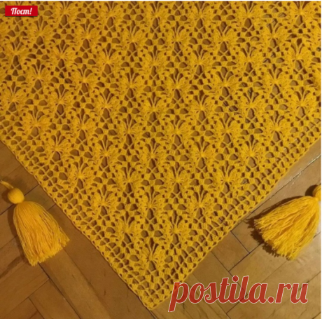 Интересный узор для шали.Схема.
