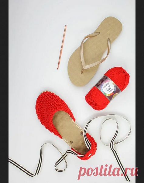Вязаные эспадрильи своими руками DIY Модная одежда и дизайн интерьера своими руками
