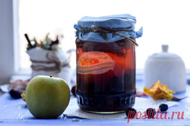 Компот из терна и яблок на зиму: пошаговый рецепт с фото
