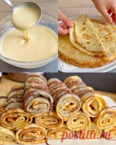 Теперь блинчики у меня получаются самые вкусные, ведь я знаю, как правильно готовить блины. Они получаются просто невероятные.

Ингредиенты:
2 стакана молока;
4 ст. ложки растительного масла;
4 ст. ложки сахара;
2 ст. ложки крахмала;
2 стакана муки;
1 стакан кипятка;
4 яйца;
щепотка соли;
ванильный сахар.

Приготовление:
Возьмите сначала яйца, добавьте туда обычный и ванильный сахар, щепотку соли и взбивайте.
Затем добавьте свежее молоко, растительное масло и продолжайте в...