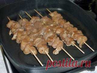 Шашлык из курицы в духовке