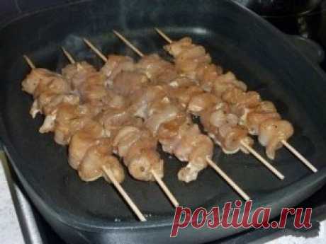 Шашлык из курицы в духовке