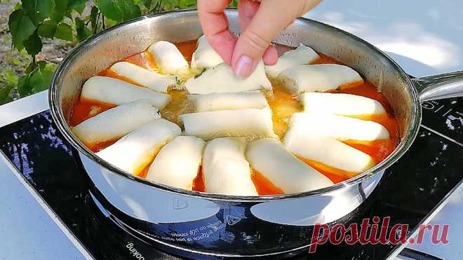 Обед на сковороде из простых продуктов. Курица и мука - два главных ингредиента 👩‍🍳