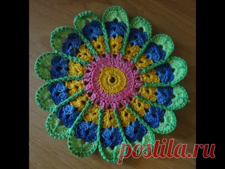 Салфетка, подставка Вязание крючком Napkins, crocheted - YouTube