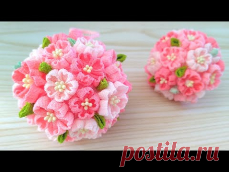 Как сделать украшение для букета сакуры