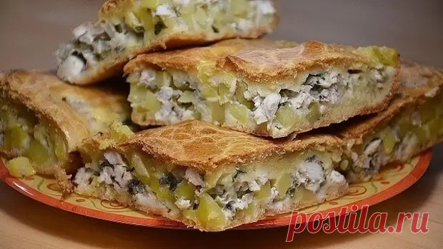 Заливной пирог с курицей и картофелем - медиаплатформа МирТесен