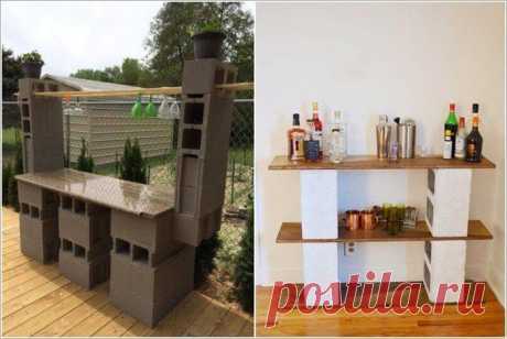 Оригинальные поделки для вашего сада Когда строительство закончено и остались шлакоблоки, не стоит торопиться выбрасывать эти строительные камни с участка.
Они могут ещё сыграть добрую службу.
Нужно только проявить фантазию и шлакоблоки ...