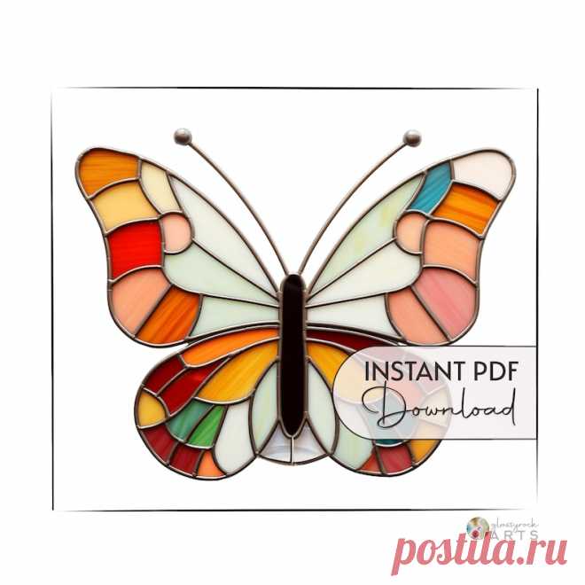 Patrón de vidrieras de mariposa groovy, patrón de mariposa de vidrieras retro imprimible, ventana de cazador de sol de mariposa colgando - Etsy Chile