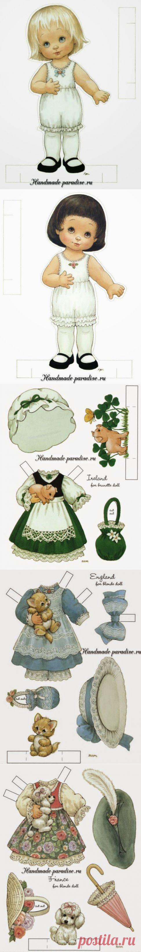Винтажные бумажные куклы с одеждой - Handmade-Paradise