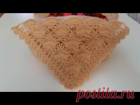 Tığ işi kolay şal modeli