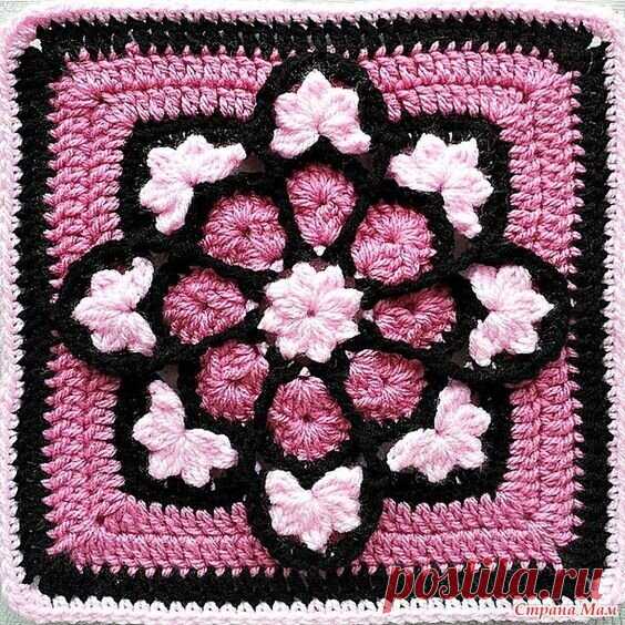 Необычный бабушкин квадрат (1). | Terockisa. Магия петель. | Дзен