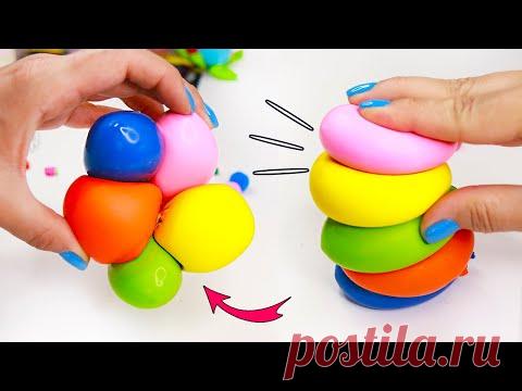 DIY Липкие СКВИШИ за 5 минут! Антистресс игрушка своими руками ЛЕГКО! DIY fidget toys