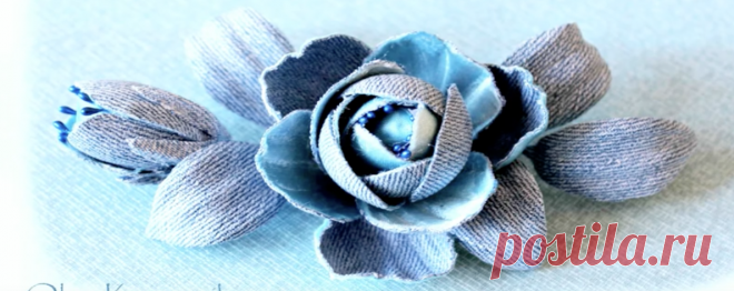 Роза из джинсовой ткани. Видео мастер-класс от Ольги Канунниковой 

https://youtu.be/3fERaD-8s0I

https://youtu.be/E6iiPac2rR4