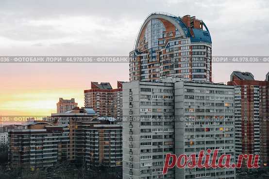 Moscow city buildings architecture, urban cityscape, view from above (2012 год) Редакционное фото, фотограф Ilaronsia / Фотобанк Лори