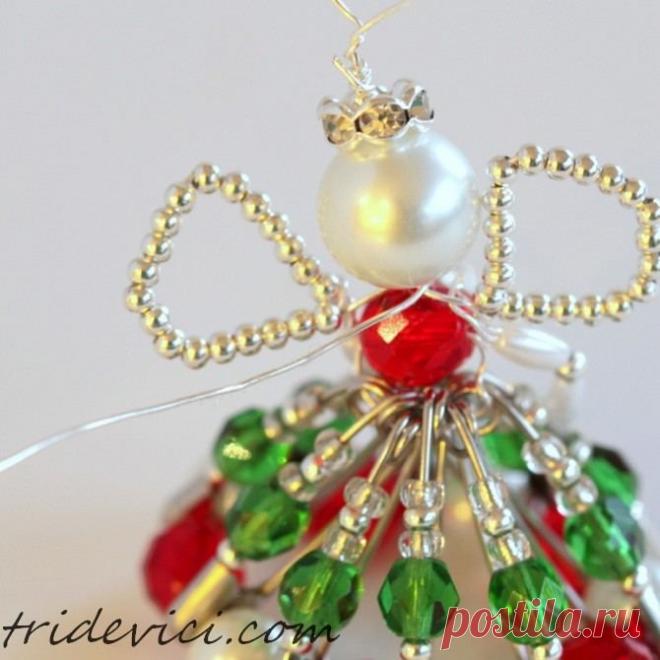 Ангел из бусин | Своими руками